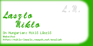 laszlo miklo business card